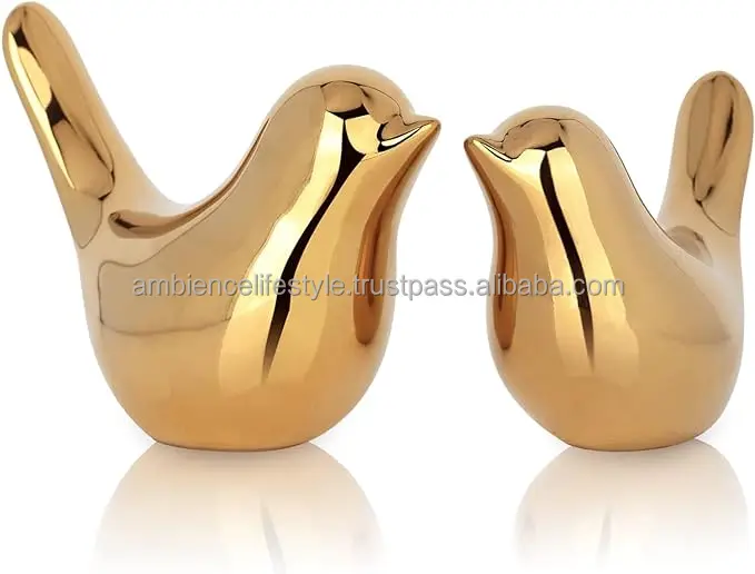 Лидер продаж акценты для старинного декора статуи маленьких животных современная домашняя декоративная скульптура птиц книжная полка журнальный столик (золотая птица)