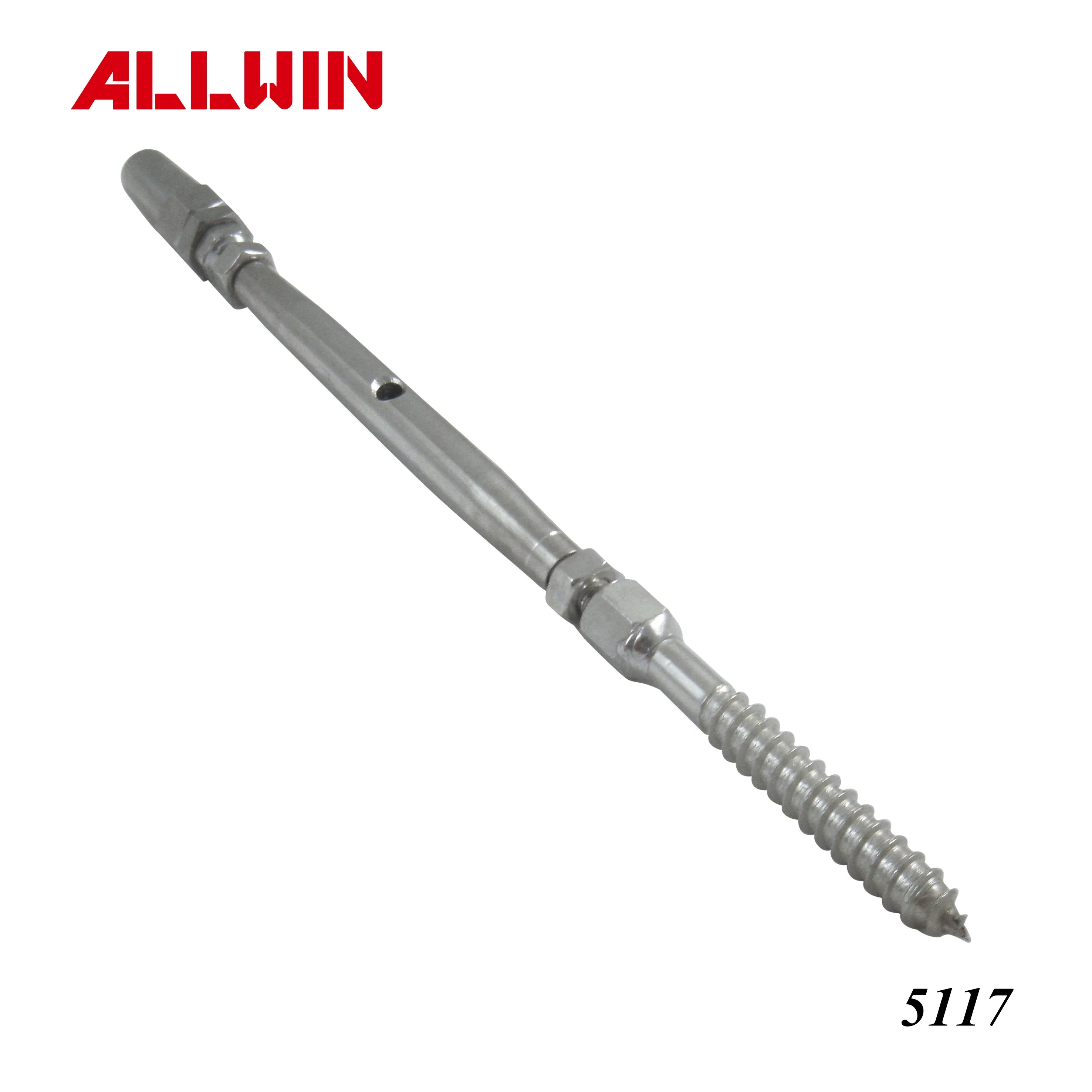 Stainless Steel Push Lock Lag Terminal Swageless Wire Rope Cable Fitting