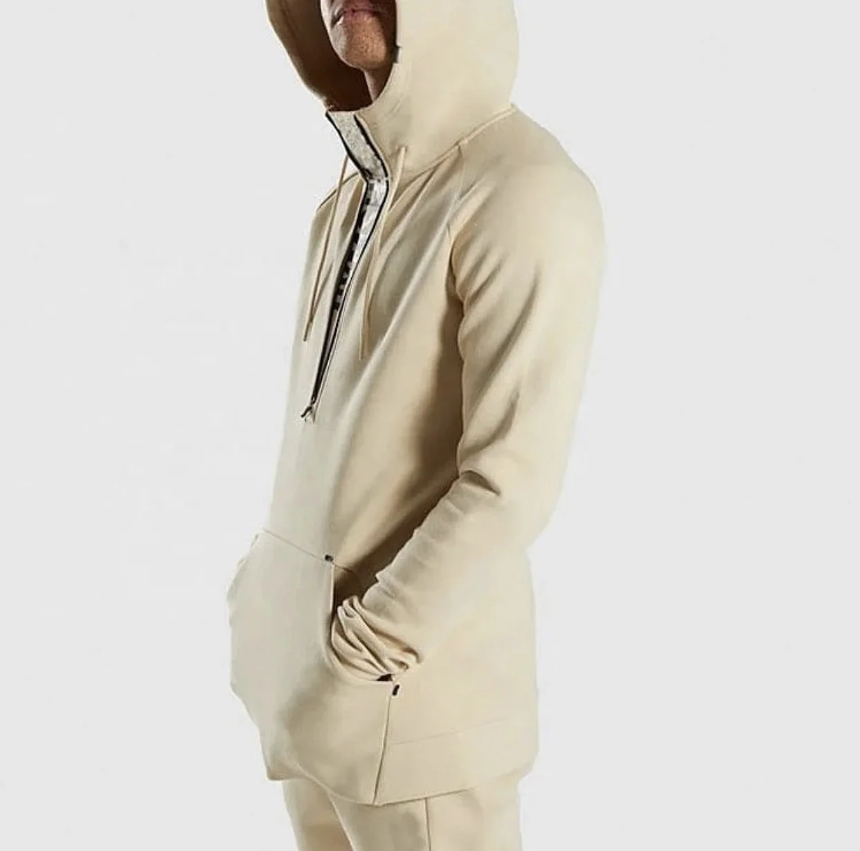 Wholesale Factory Made High Quality Fitted Tracksuits Custom Men Fashion zipper Hooded Suit Four Season Thick Plain Jogging Suit