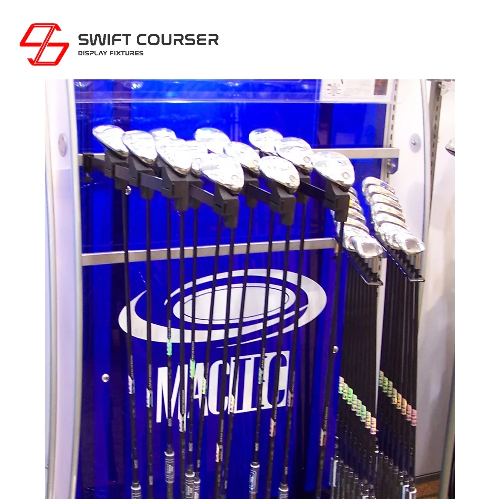 High end golf club drivers wooden putter display rack