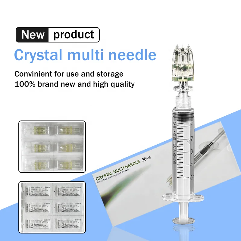 Deenora disposable crystal meso multi needles syringe injector 5 / 9 pins