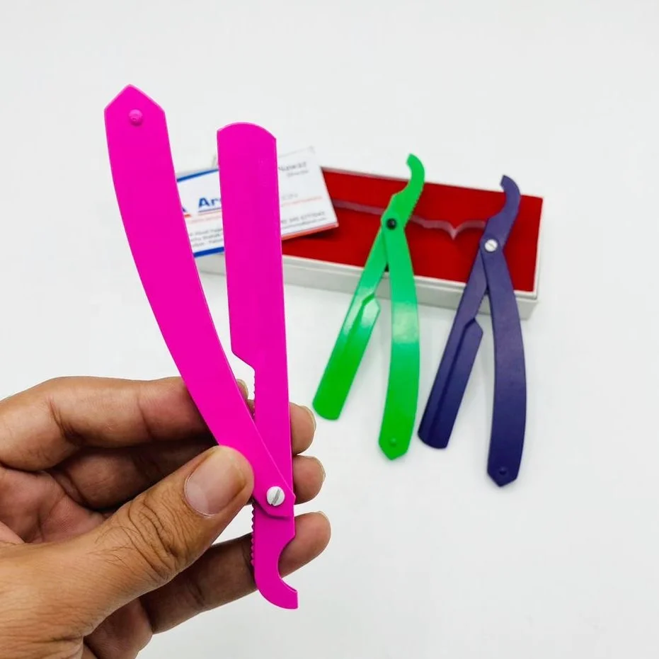 Customized Color And Logo High Quality Wholesale Stainless Steel Barber Straight Razor Professional Barber Turkish Razor