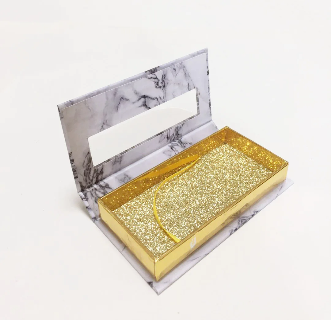 High Quality  Eyelash Packaging Box Mink Eyelash Window Rectangular Box Print Logo Cosmetic Cardboard Paper Box