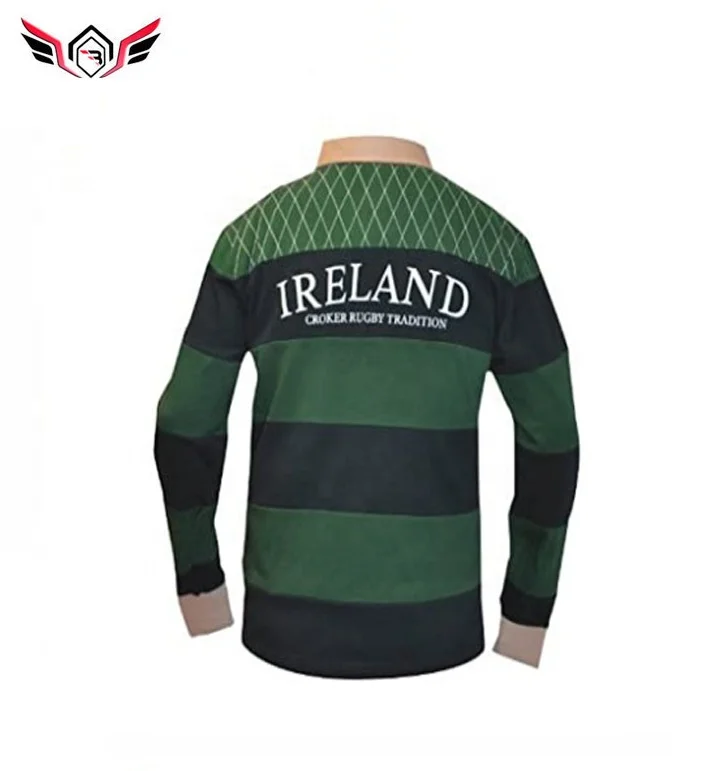 Оптовая продажа мужская сшитая футболка в полоску с длинными рукавами и регби спортивные рубашки поло с логотипом с лучших качеств нового дизайна рубашки для мальчиков