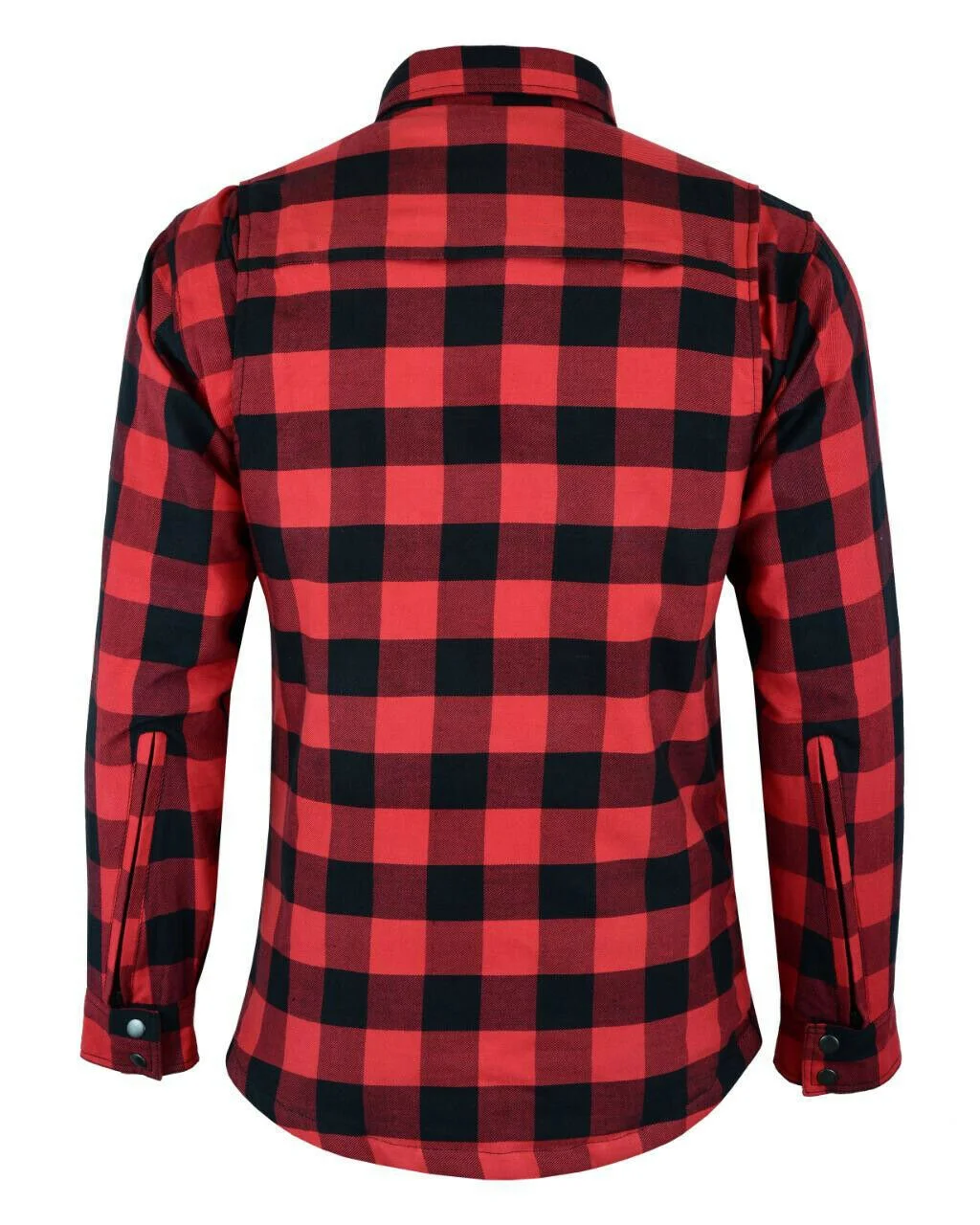 
RED Motorcycle Motorbike Shirt Check Made with Kevlar Men Armoured Lumberjack 