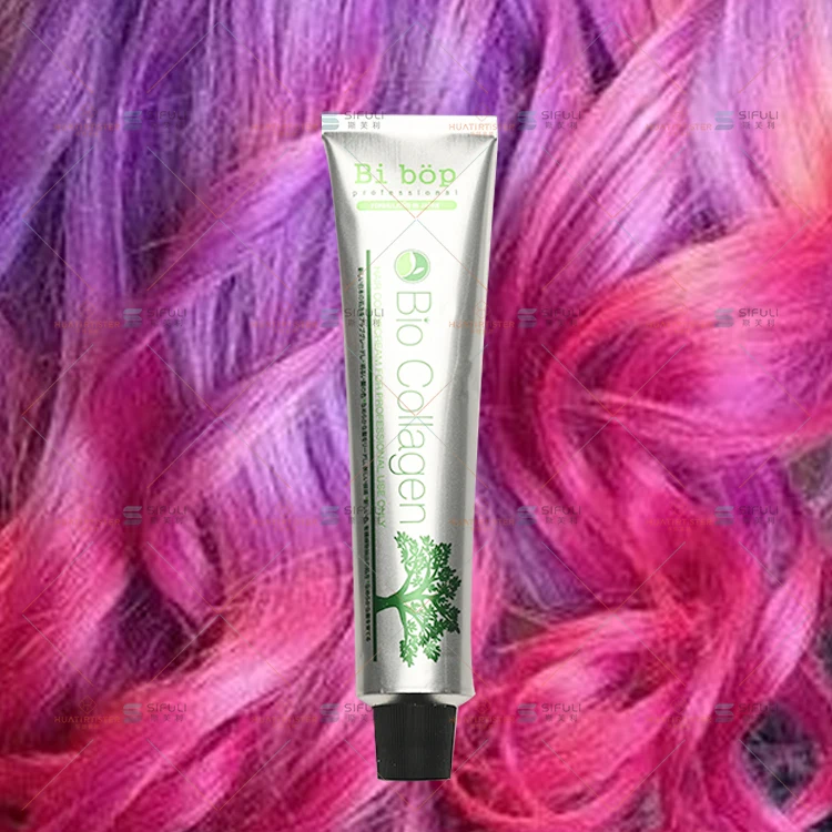 Huati Sifuli bibop 100ml Professional home Use Permanent Ammonia freeHair blue blond Dye purple pink silver red color cream