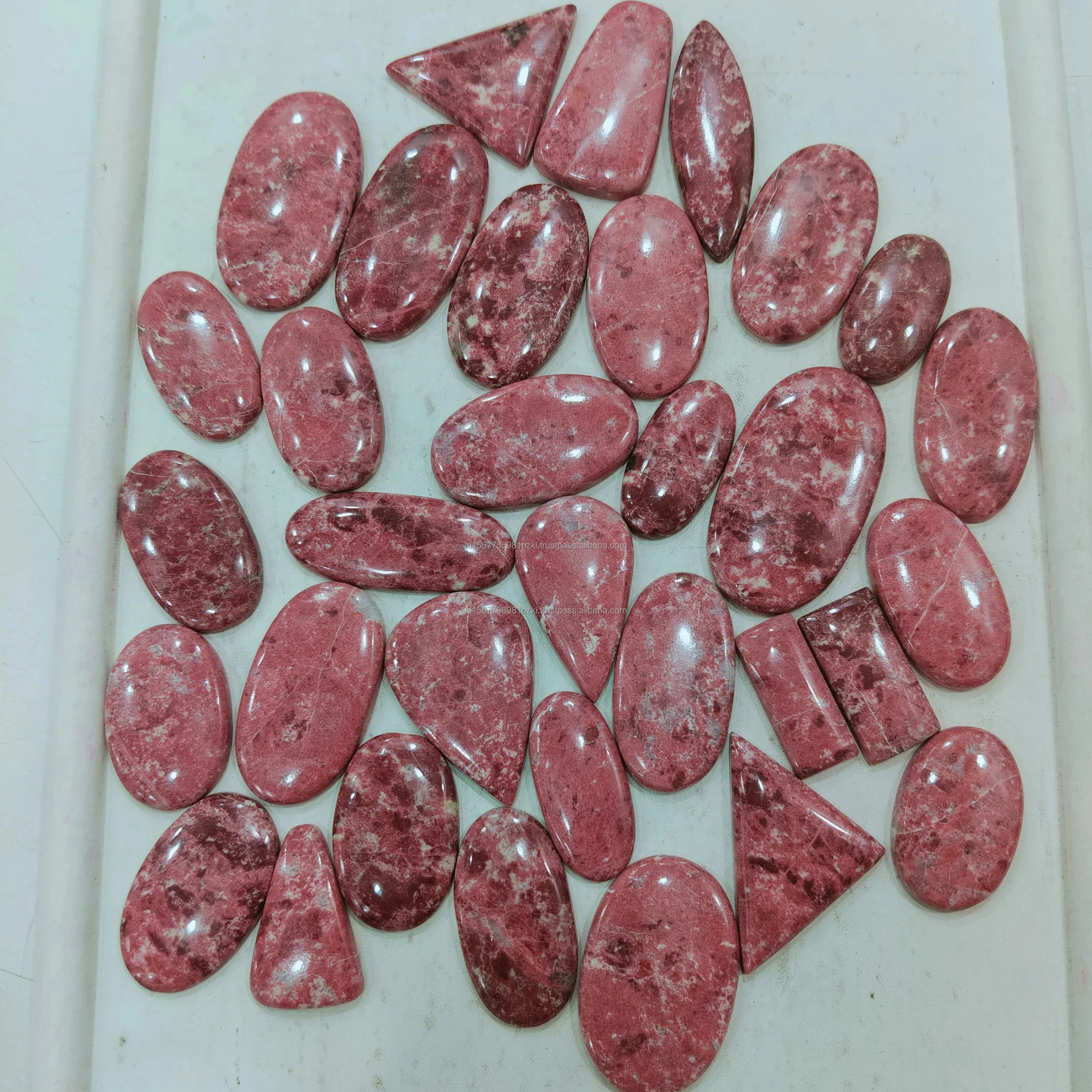 Natural Thulite Gemstone Cabochon Lot Pink Zoisite for Jewelry Making Thulite Pairs Gemstones Thulite Hand Made Making Jewelry