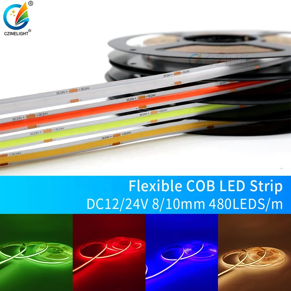 Custom LED Flexible Light Strip Flex 12V SMD LED Strip Light 5050 2835 3528 2216 2110 3838 COB 2700K 3000K 4000K 6000K RGB RGBW