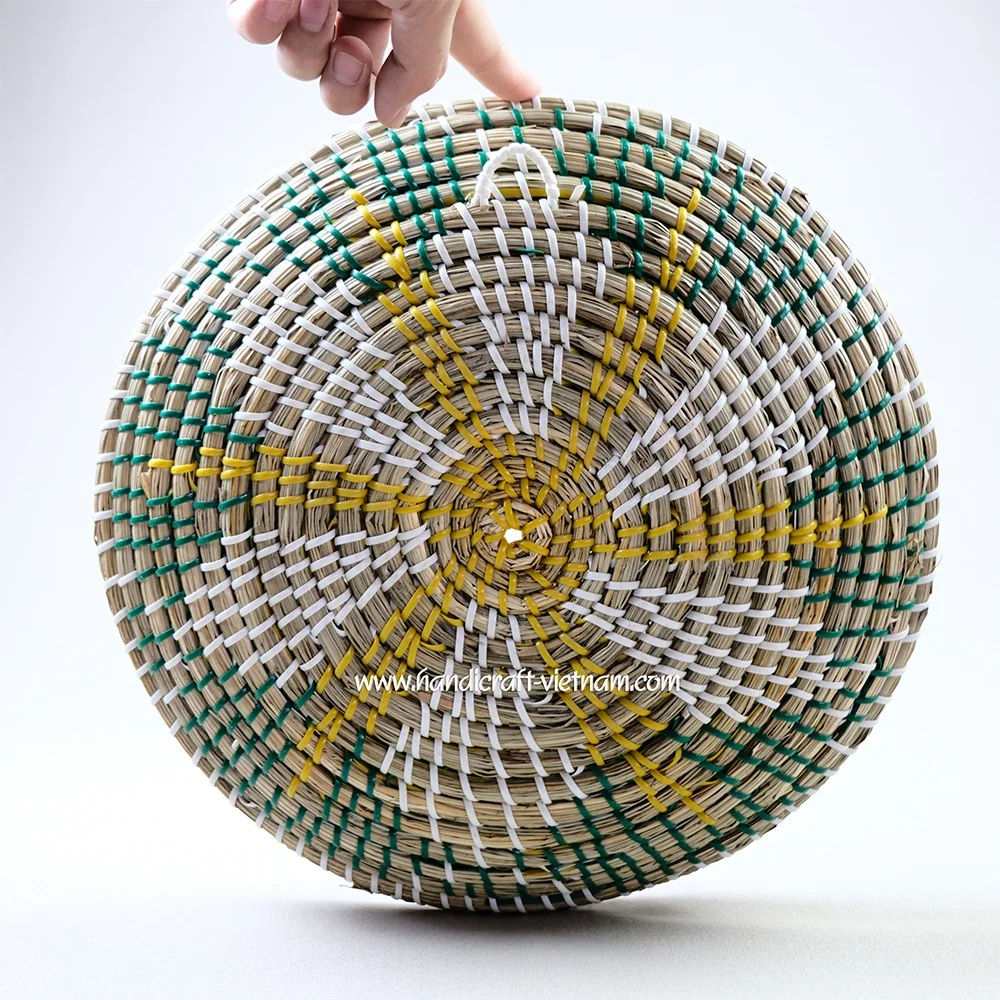 Handmade New Style round Woven Seagrass Wicker Placemat High Quality Indoor Wall Decoration from Vietnam for Restaurant Use