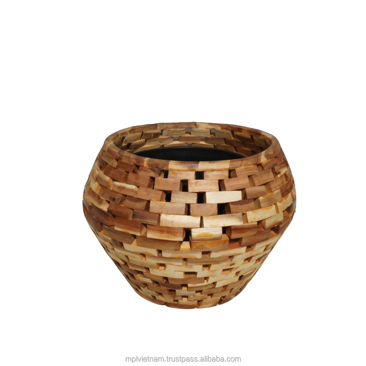 Заводская оптовая продажа натуральная Акация деревянный плантатор уличный горшок для растений цветочные горшки и хорошая цена от Вьетнама