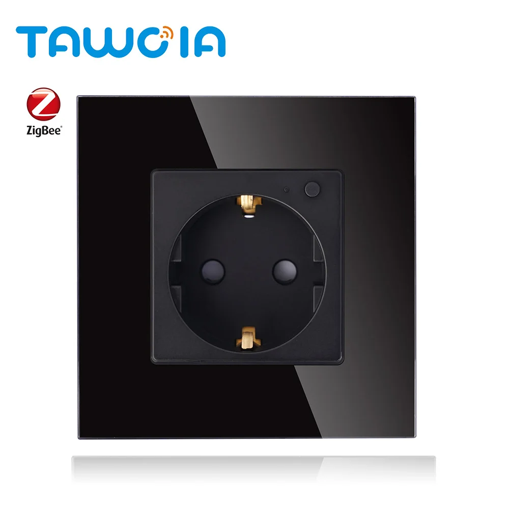 TAWOIA ZigBee Smart Germany Power Socket Outlet Type with Grounding 16A Smart Life smart home socket
