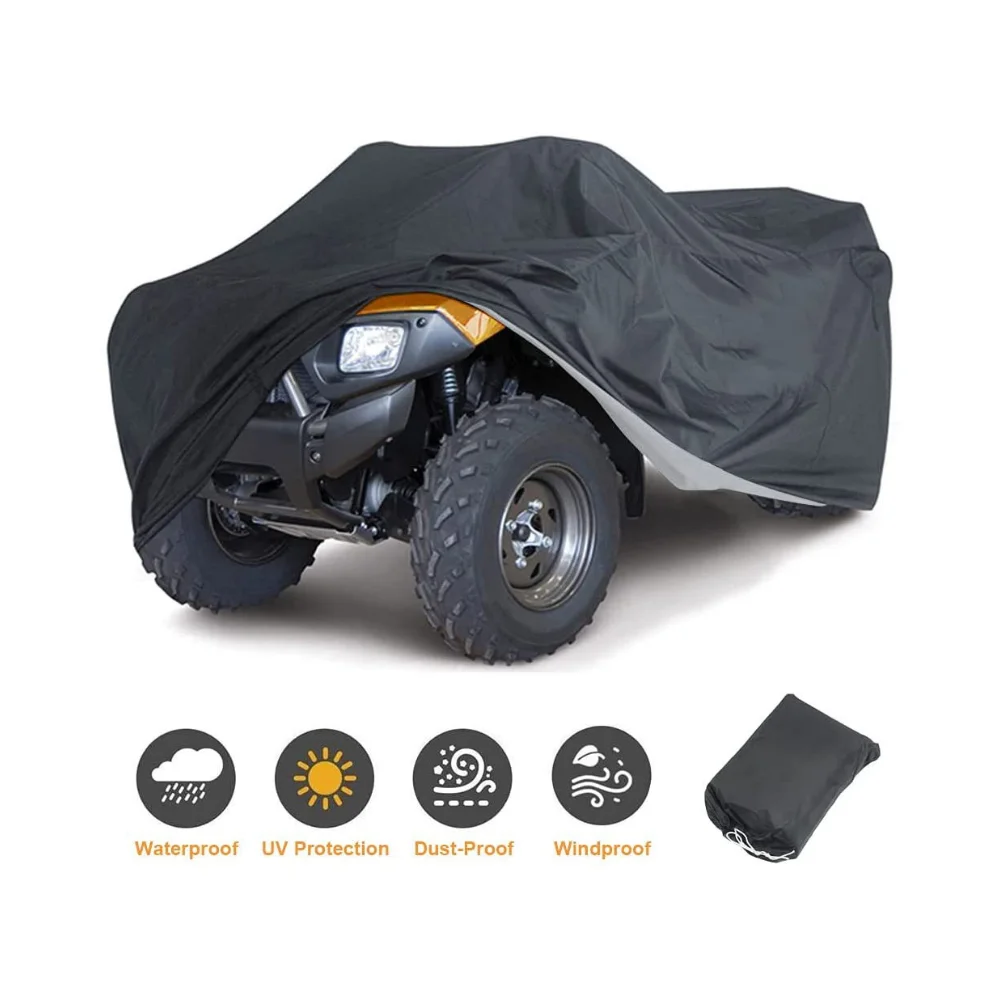 Universal ATV UTV Cover Waterproof All Weather Dustproof Windproof UV Protection 210D Quad Bike Protector