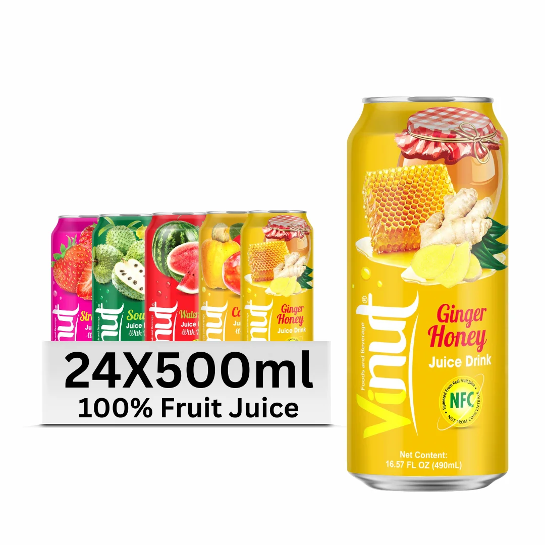 VINUT Vietnam Juice Drink with Pulp 490ml  Sugar-Free, Free Sample, Private Label, OEM/ODM Vietnam