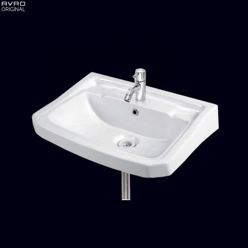 New Design Wall Hung Ceramic Wash Basin White Ceramic Wash Basin Bathroom Sink