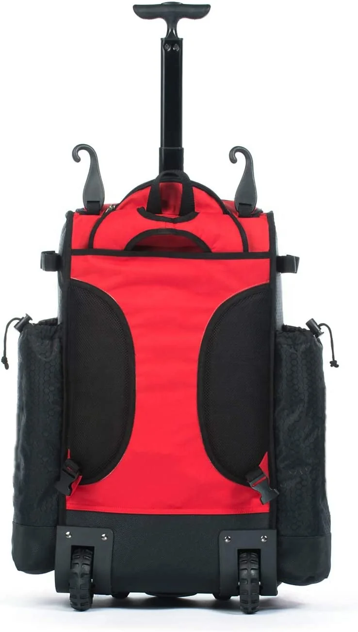 Изготовленная на заказ спортивная сумка колесиках с ручкой для бейсбола софтбола гибридная рюкзак