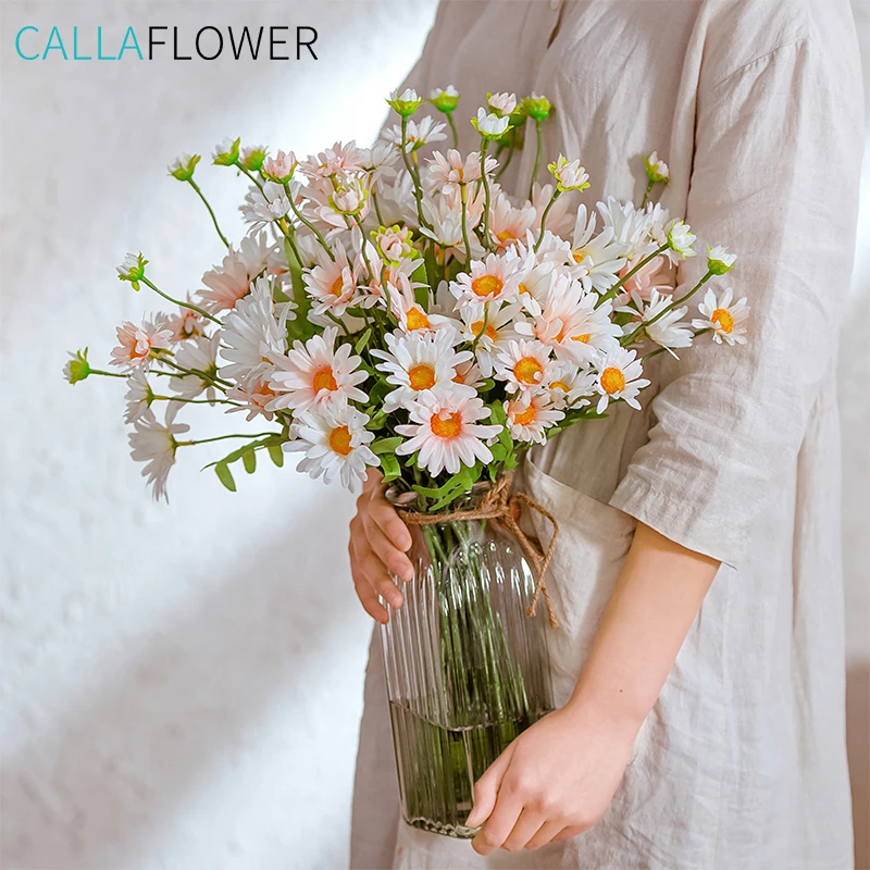 MW66785 Hot Selling Artificial Flower Artifical Silk Daisy For Decorative Flowers and Plants