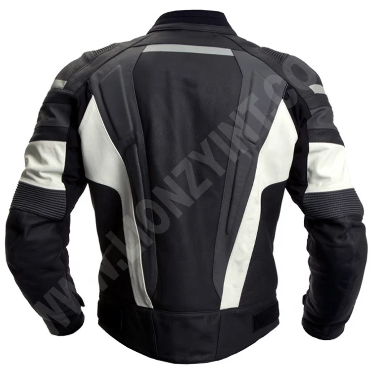 Mens Genuine Leather Biker Jacket Black Motorbike Jacket Outdoor Waterproof Clothing Biker