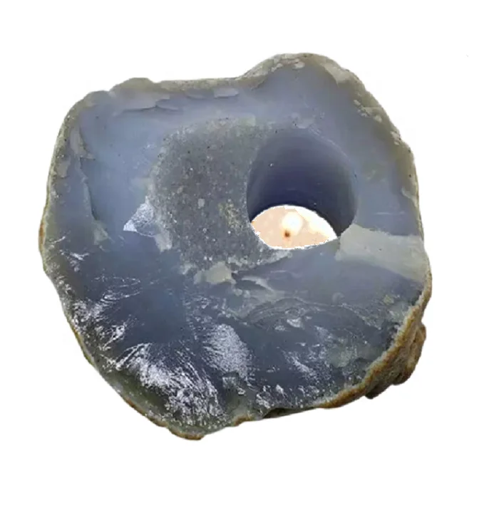 Natural Gemstone Onyx Candle Holder Stand Irregular Shape Healing Incense Burner Xmas Christmas Tree Personalised Men Gift