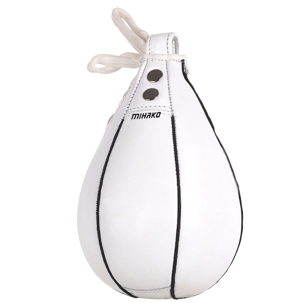 Speed Ball Boxing Leather MMA Muay Thai Training Punching Dodge Striking Bag Kit Hanging Swivel Workout Speedball
