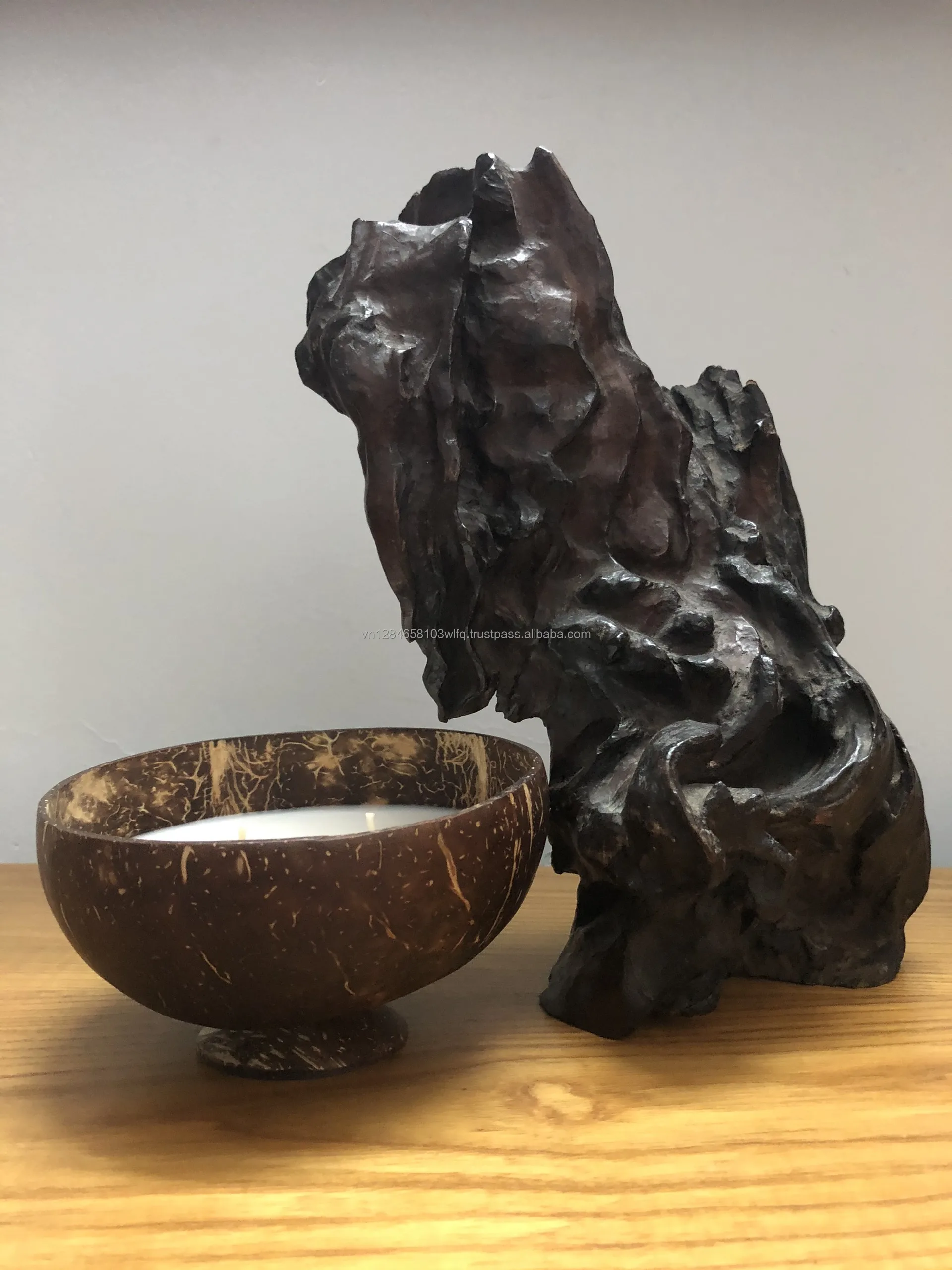 
Lavender Soy Candle in Real Coconut Shell - Vietnam Handicrafts - OEM, ODM 