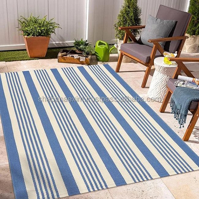 Striped Design Large Cotton Area Rug Home Decoration Living Room Carpets and Rugs Indoor Floor Mat from Indian Suppliers