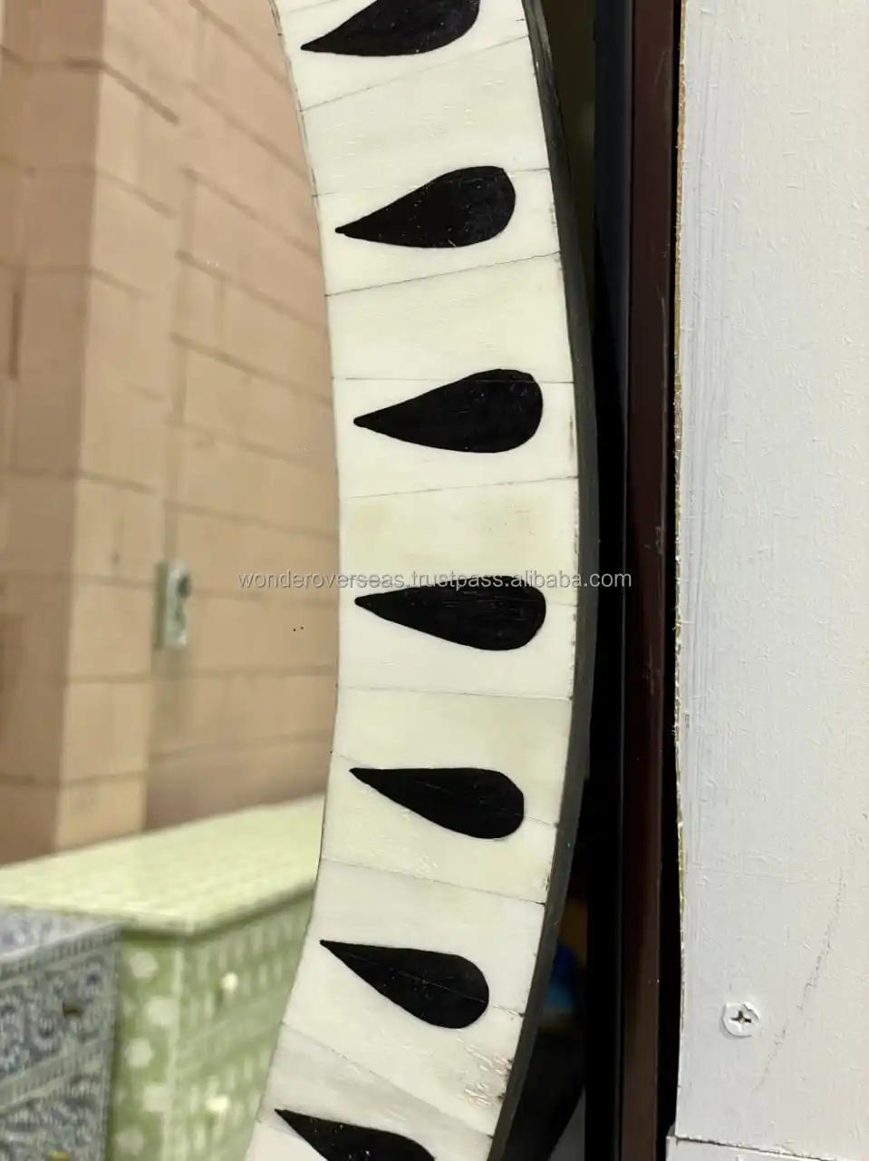 High Quality Direct Factory Sale Bone Inlay Mirror Frame Living Decorative Wall Mirror Bathroom Mirror by WONDER OVERSEAS