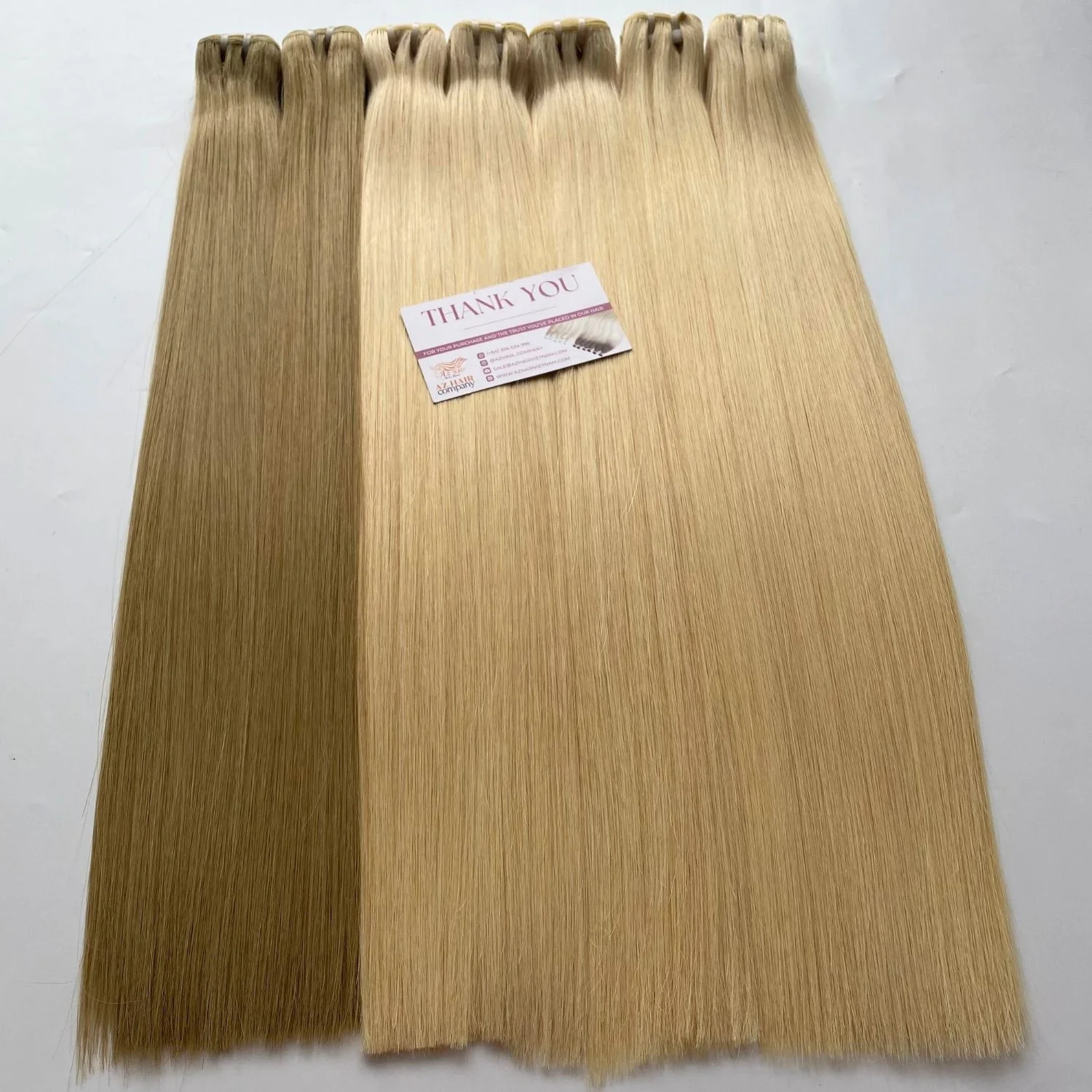 Unprocessed Raw Vietnamese Human Hair Extensions Machine Weft Straight Double Drawn Hair Of Luxury Hair