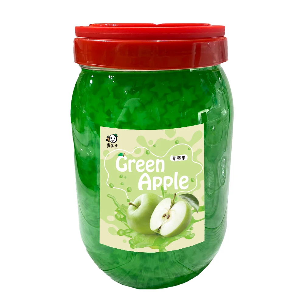 Зеленое яблоко звезда сердце любовь форма Nata De Coco кокосовый Конжак желе
