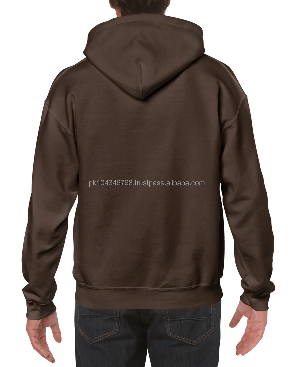 
Slim Fit Pullover Hoodie Unisex Adult jersey knitted Pullover Hoodie 2XL size and Brown Color 