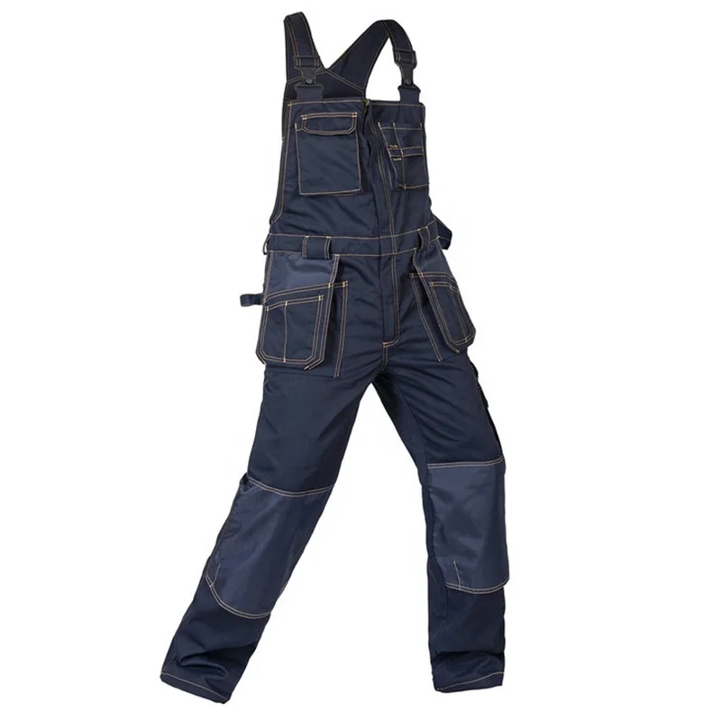 Workwear Coverall Work Bib and Brace Overall Pants Trousers Garage Dungarees Multi Pocket Working Mechanic Overalls