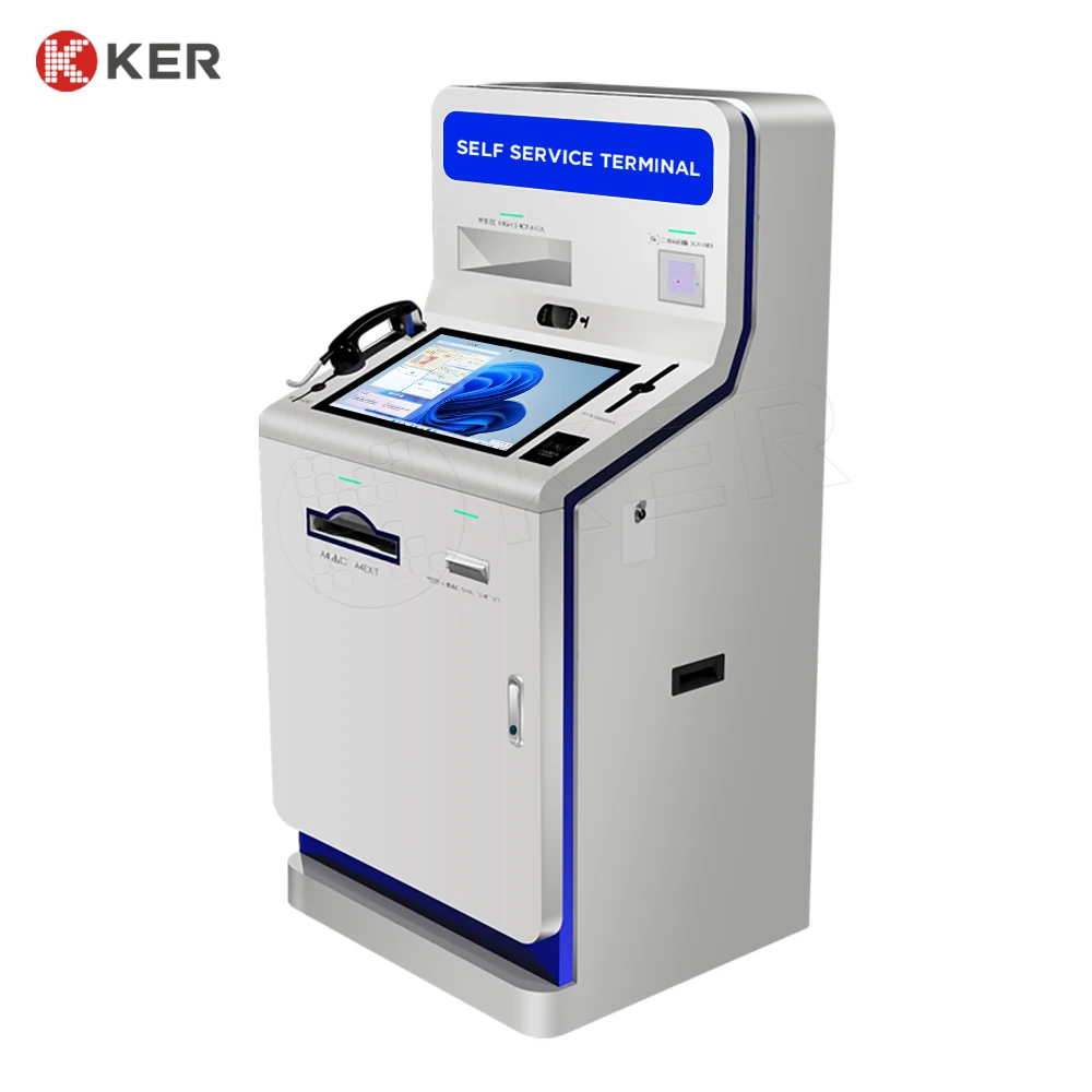 Good quality 21.5 inches register kiosk touchscreen kiosks self service cash payment kiosks in government bank customization