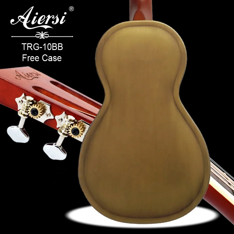 China Aiersi Bell Brass Body  Single Cone Blues Slide Parlour Resonator guitar musical instrument