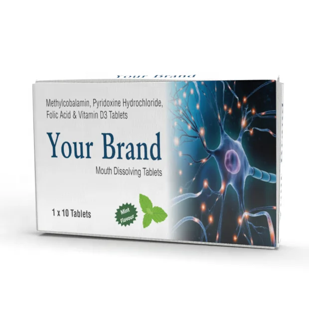 Hot Sale Private Label Vitamin B12 with Vitamin D3 Chewable Tablet Healthcare Supplement for Vitamins Deficiency