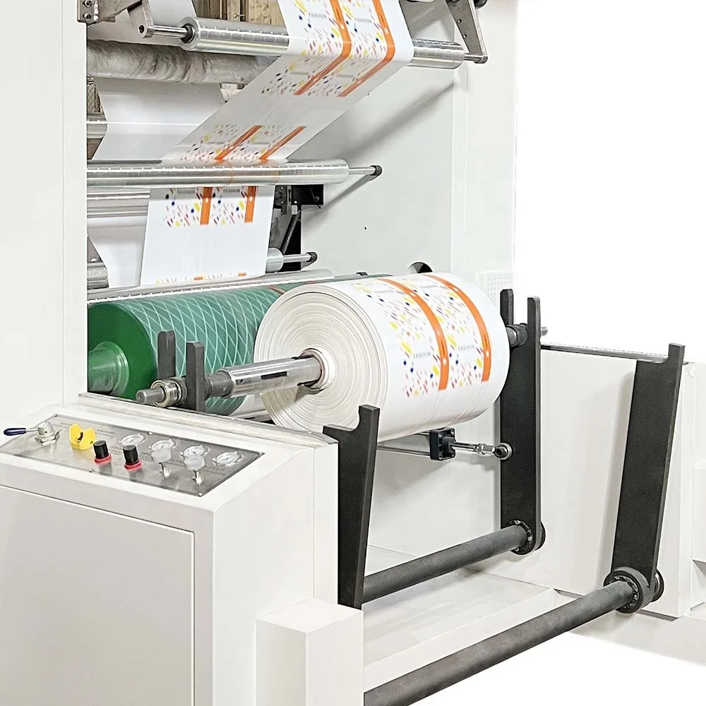 Central drum roll to roll  impression CI flexographic printing machine for paper paper abg