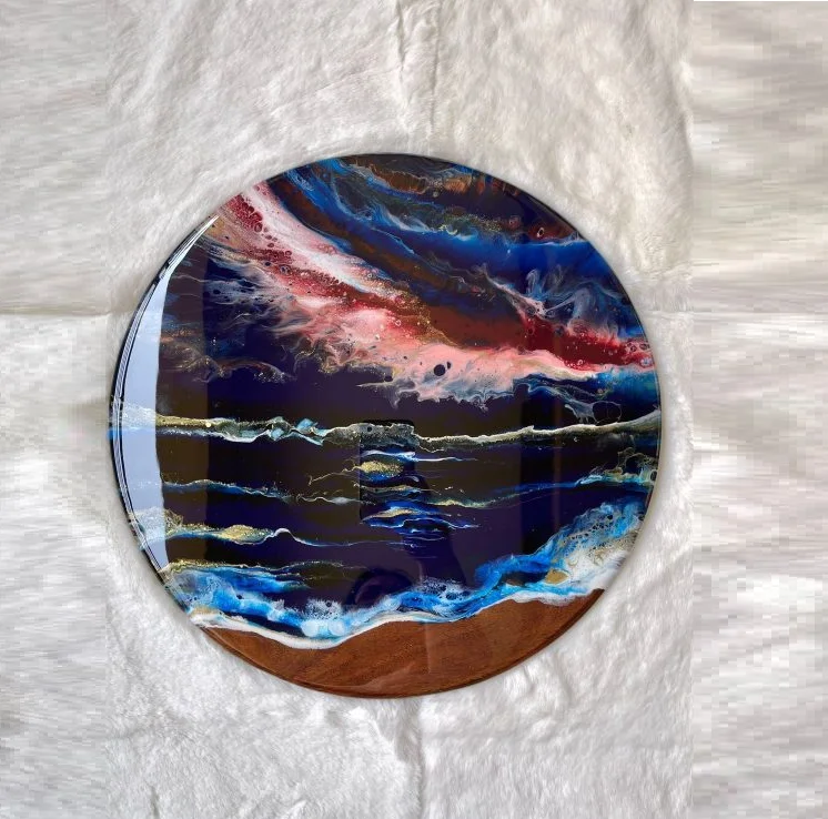 crystal gemstones and glitter resin modern wall art handcrafts luxury abstract resin wall art decoration painting use