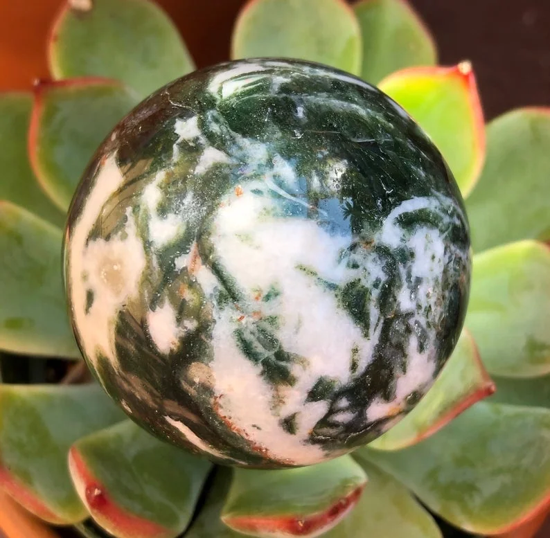 Moss Agate Gemstone Spheres for Home Decor and Crystal Decor (2).jpg