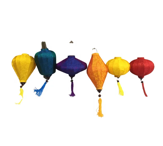 Vietnam antique Silk bamboo Lanterns For Lunar New Year Festival party wedding wall hanging decoration and wicker gift sets