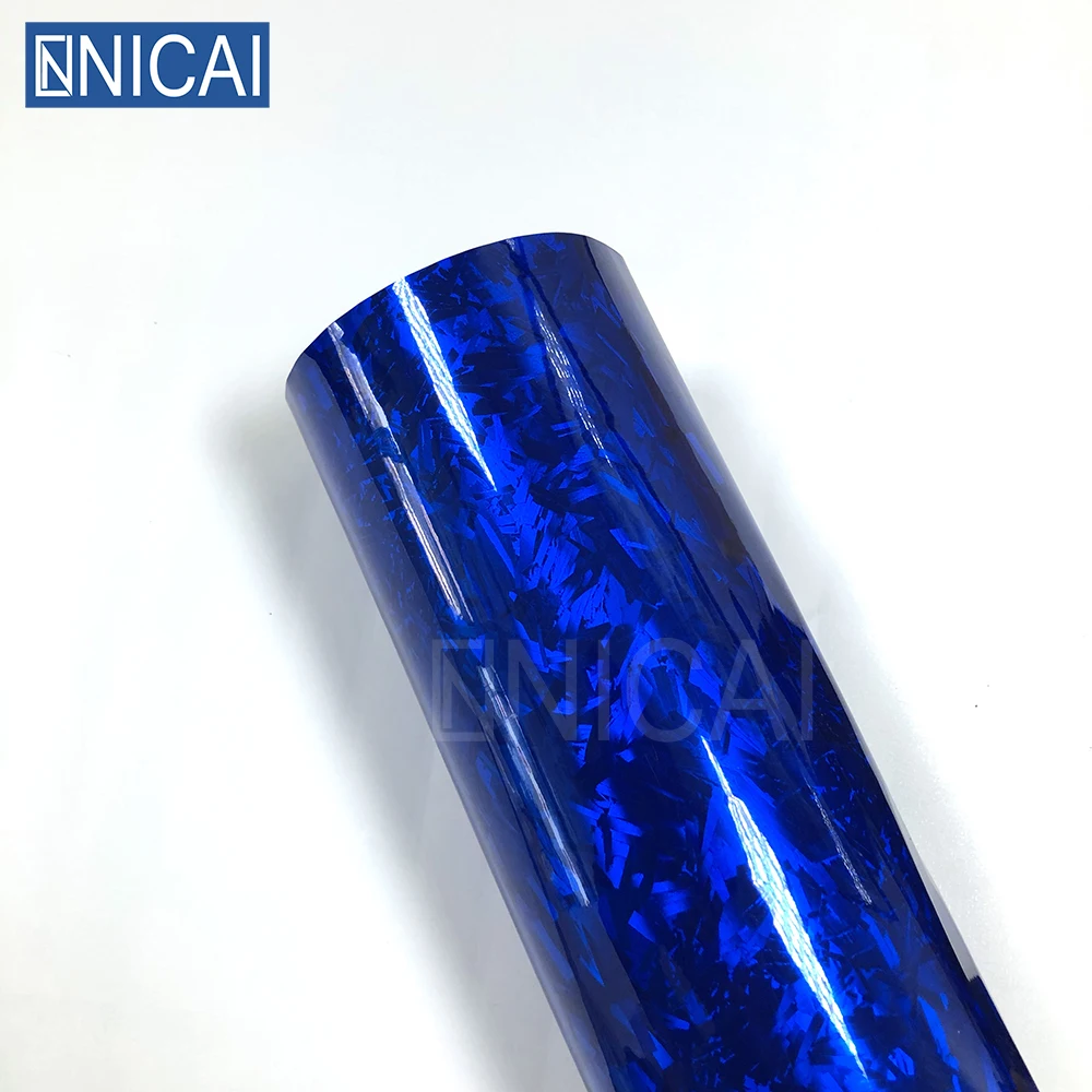 NICAI Metallc Glossy Forged Carbon Fiber OEM ODM Factory Vinyl for Car Vehicle Self Adhesive Film Motorcycle Car Wrap Vinyl Film