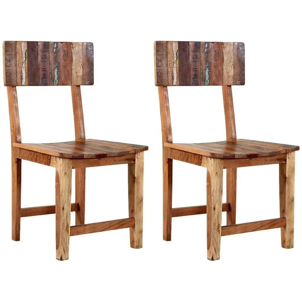 
Vintage Industrial Dining Chair Jodhpur Rustic Recycle Reclaimed Wood Dining Chair Indian Solid Wood Dining Chair Furniture 