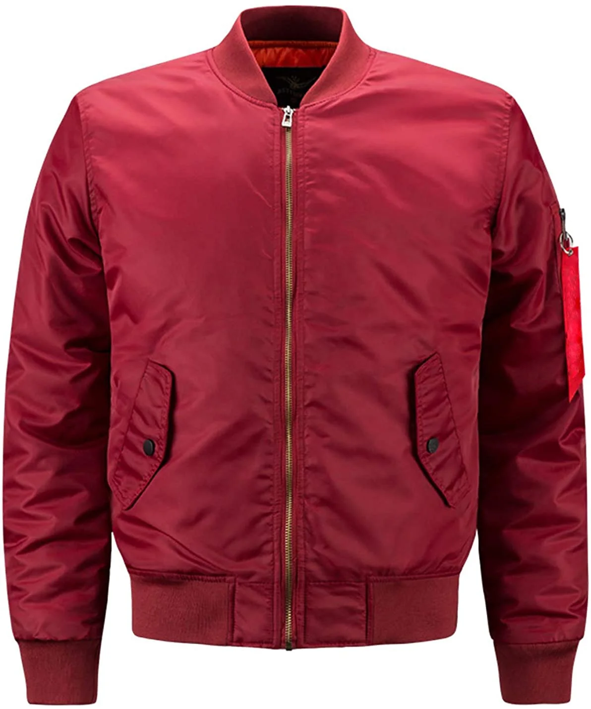 top quality fur lining winter jacket custom mens bomber jacket with arm pocket