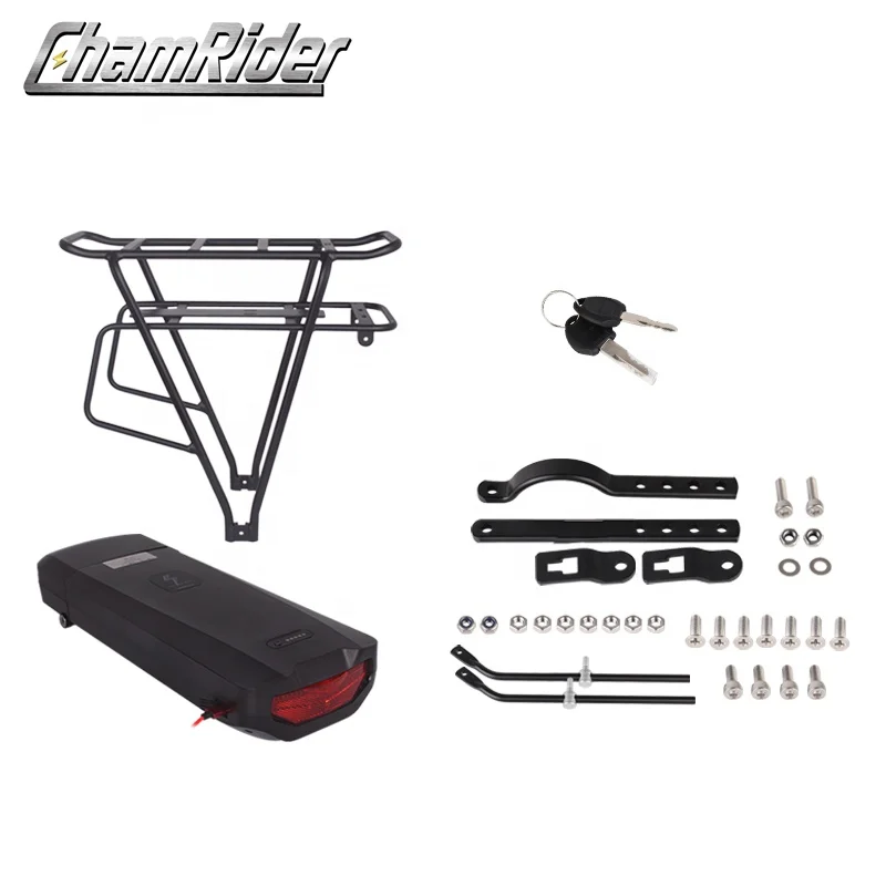 Chamrider SSE-078 литий-ионный аккумулятор 36/48/52v 20/24/30ah 27 5 дюймов 700C Электрический велосипед Автомобильный багажник для велосипеда фара электровелосипеда