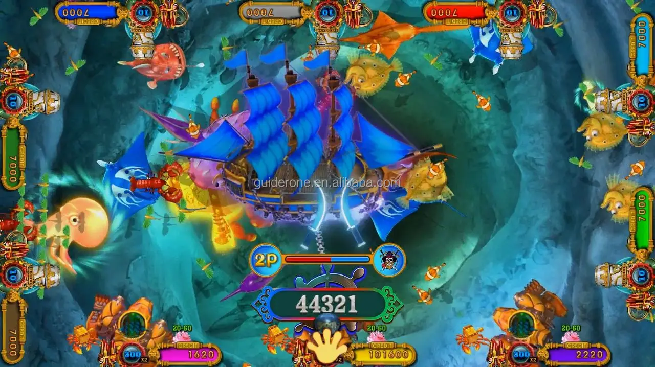 Professional Good Profit 12V 4 Pins Plug English Version Insect Party Fishing Game Board Ocean King 3 Captain you