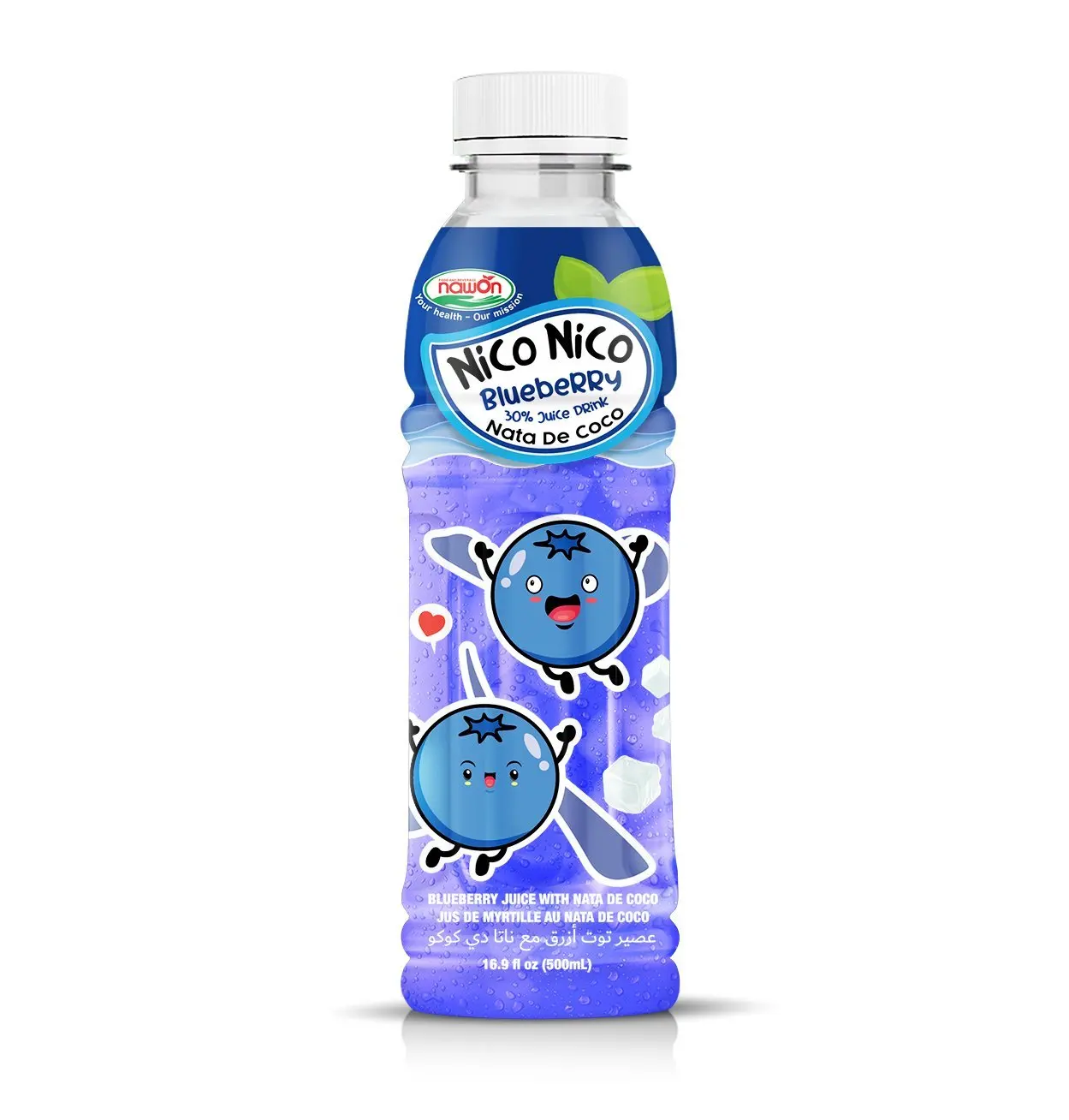 Wholesale Fruit Drinks Nico Nico - Mixed Fruit Juice with Nata De Coco 500ml PET Bottle Vietnam Exotic Halal Drinks Manufacturer