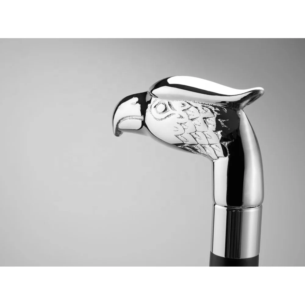 Premium Design Taiwan Made Quality Wooden Cane Handle Aluminum Crutches Lightweight Cane Walking  Stick Eagle LCMS-WS-BK-SV07