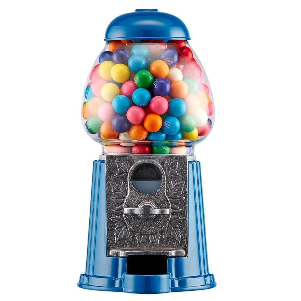 Kwang Hsieh 9 Inch Die Casting Coin Operated Custom Blue Vending Candy Gumball Machine