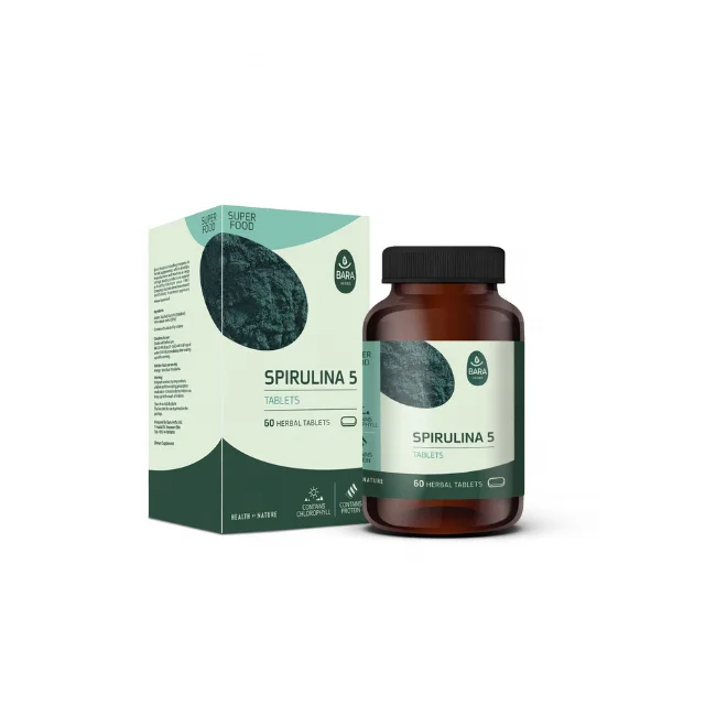 
OEM 60 Capsules Vitamins High Nutritional Value and Rich in Nutrients Spirulina 5 