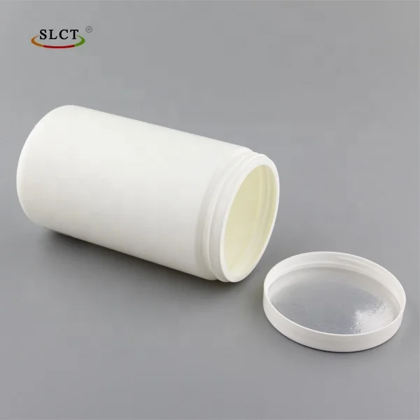 1l White Empty Cylinder Large Pickle Candy Jar Wide Mouth Plastic Jars For Food Storage Candy  Supplement Jars