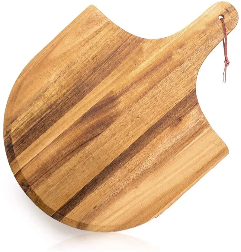 Customize Acacia Wood Pizza Board Acacia Pizza Peel with Handle Bread and Crackers Platter for Serving and Minor Food Prepare
