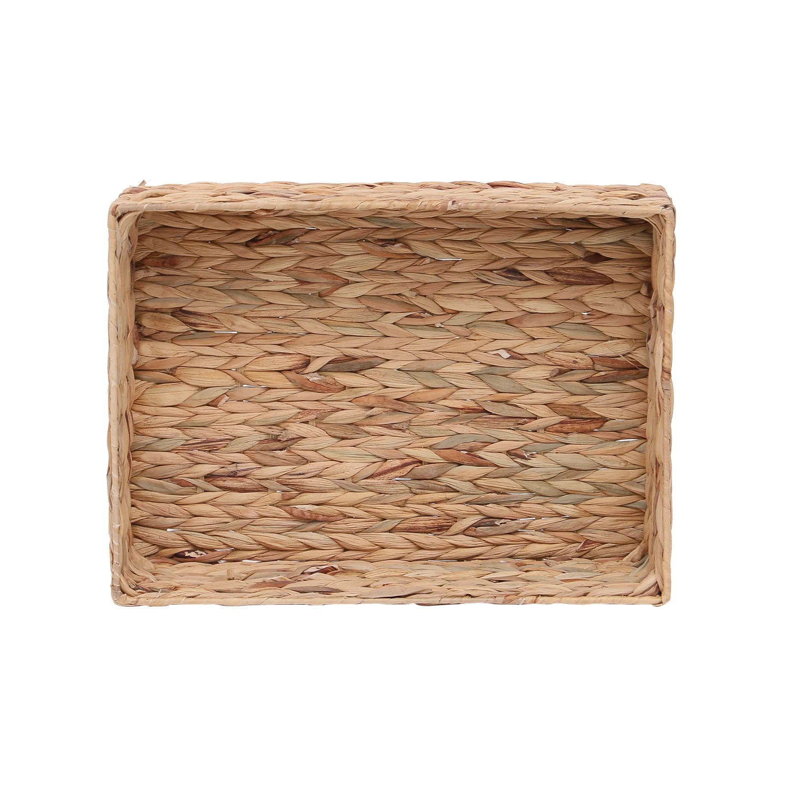 Factory Directly Manufacturer Water Hyacinth Seagrass Bin Storage Basket