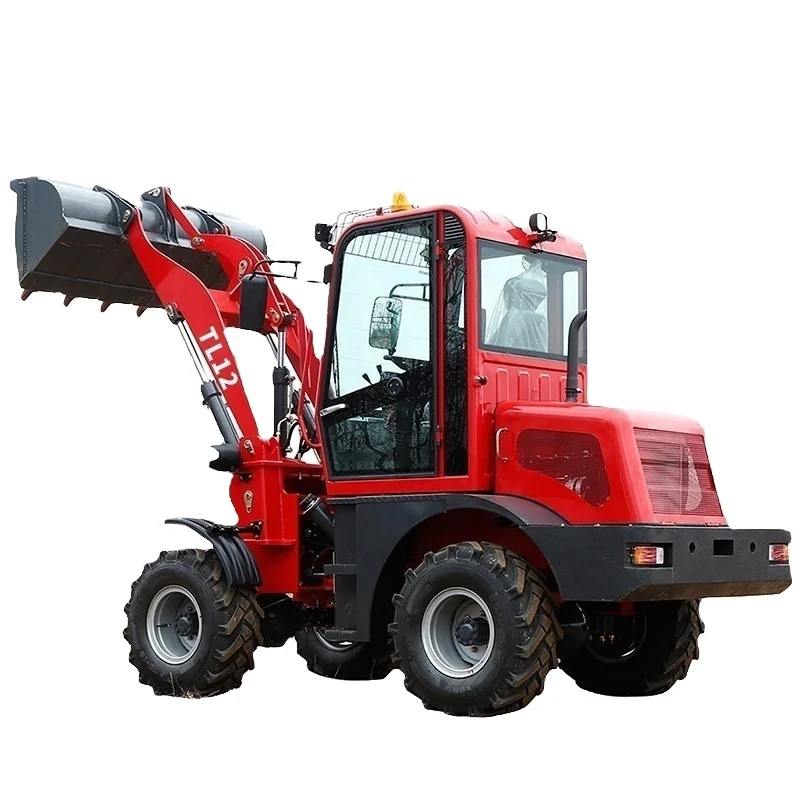 Used Diesel 4WD TL12 Articulating Mini Loader Huade/Kyb Hydraulic Cylinder Front Loader Bearing Pump Gearbox Bucket Restaurants